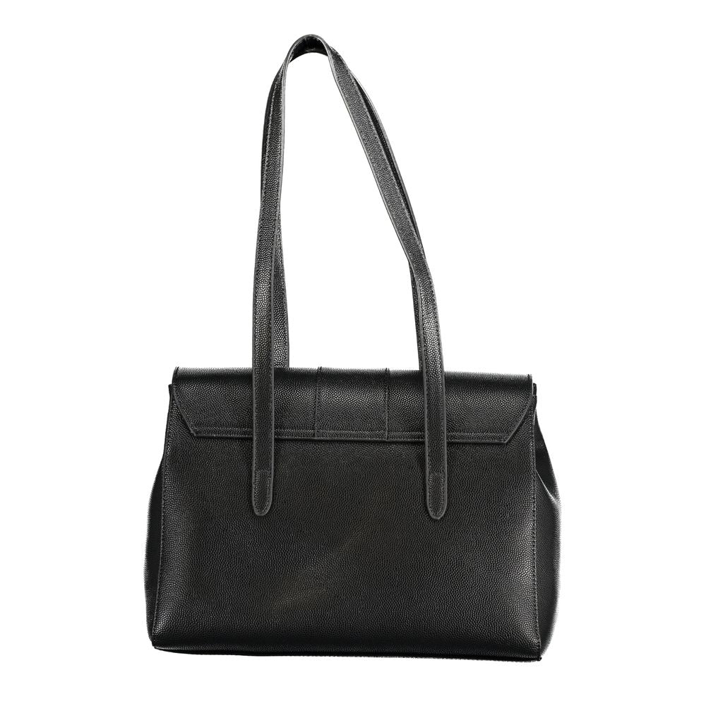 Black Polyethylene Women Handbag