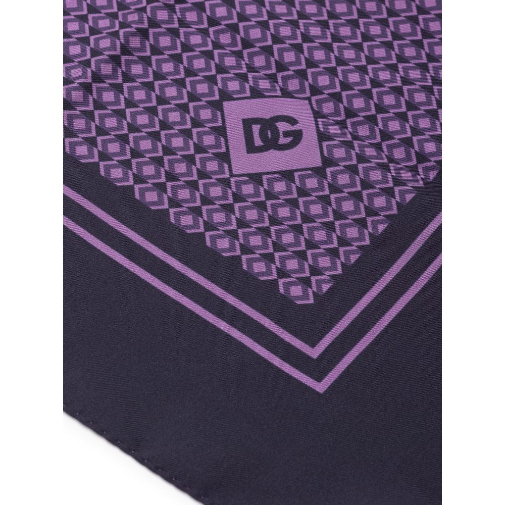 Purple Silk Pocket Square