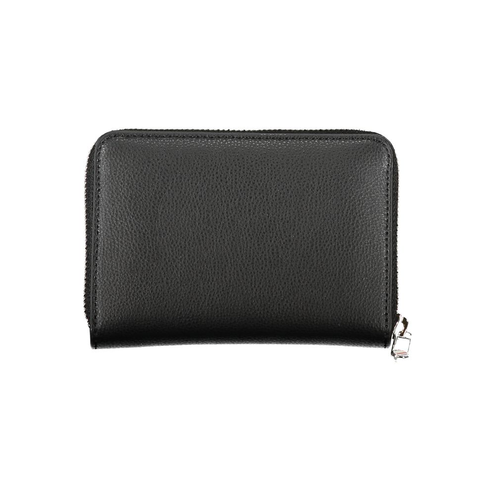 Elegantní černá peněženka na zip s více přihrádkami