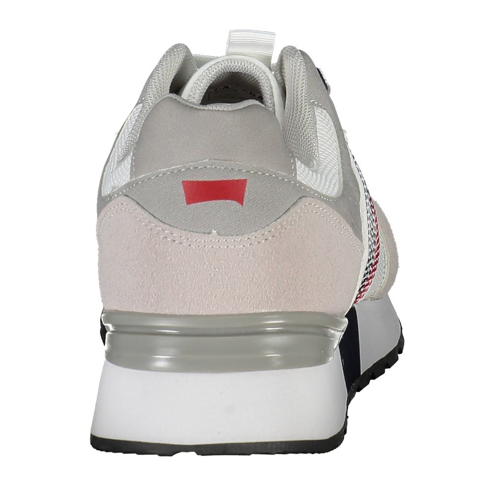 White Polyurethane Men Sneaker