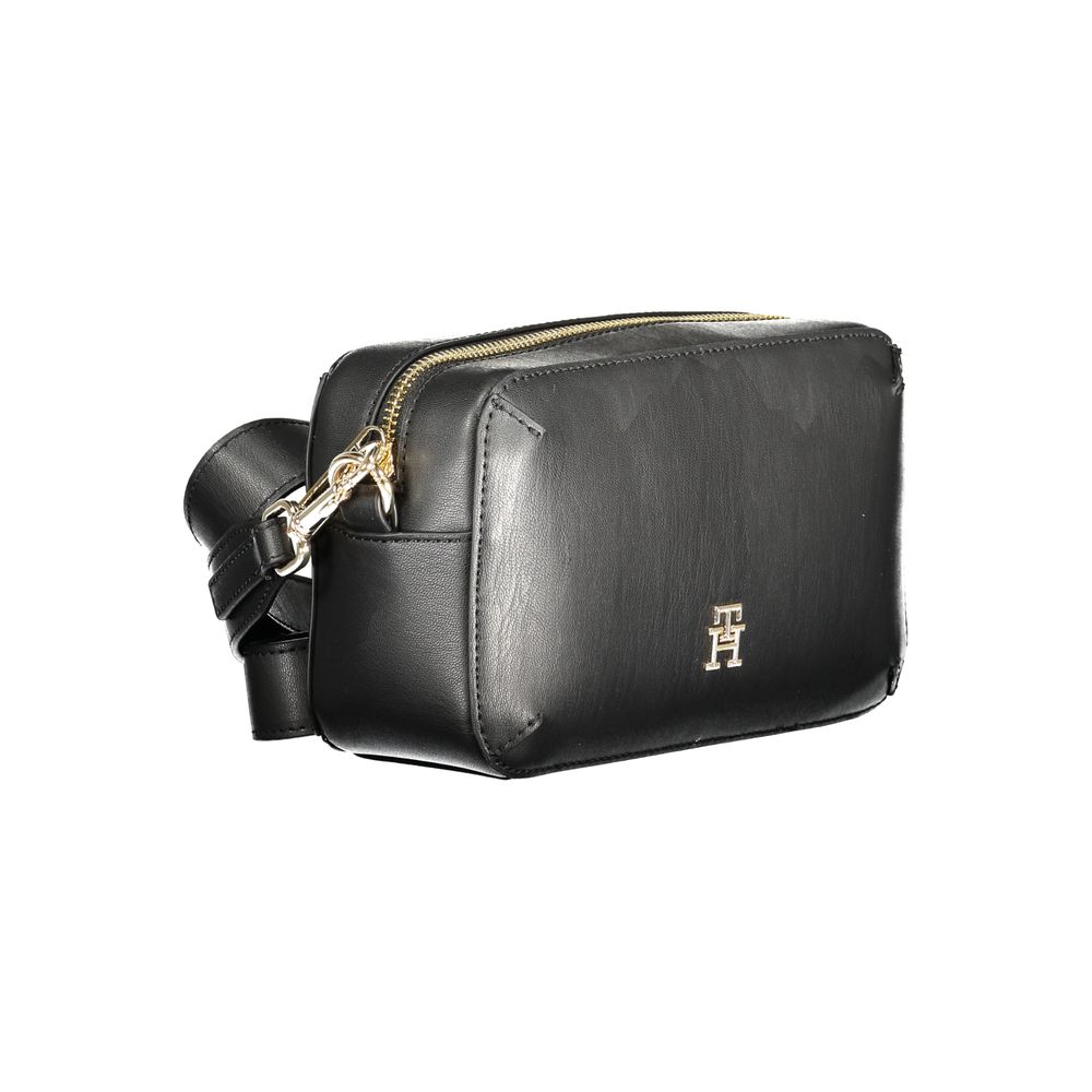 Black Polyethylene Women Handbag