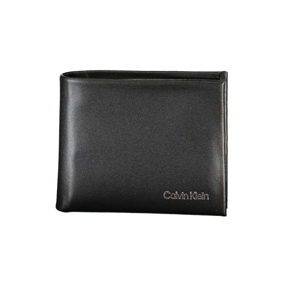 Black Polyester Men Wallet
