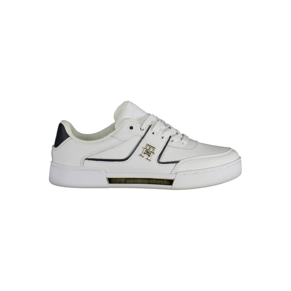 White Polyester Sneaker