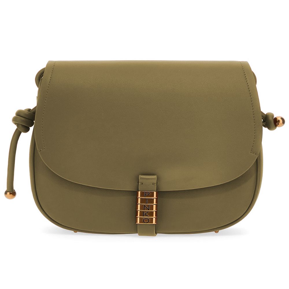 Zelená kožená crossbody kabelka