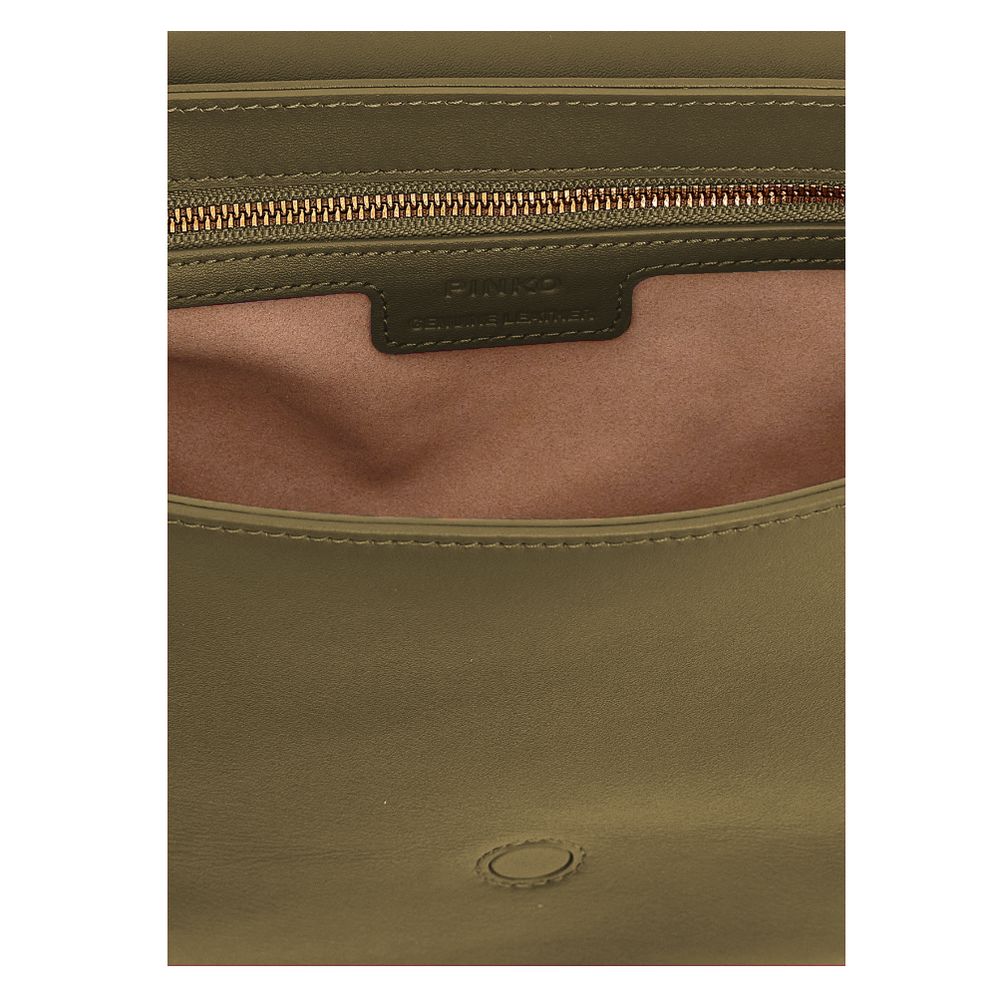 Zelená kožená crossbody kabelka