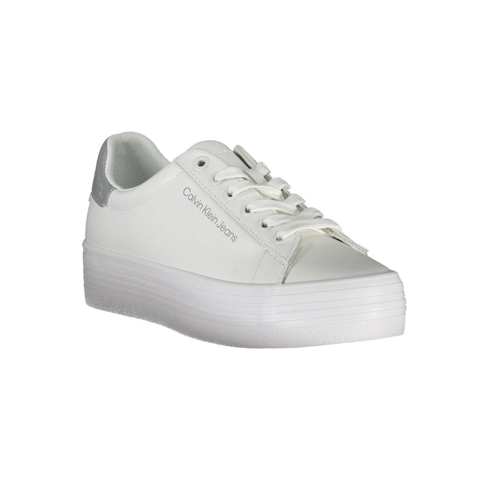 White Polyester Sneaker