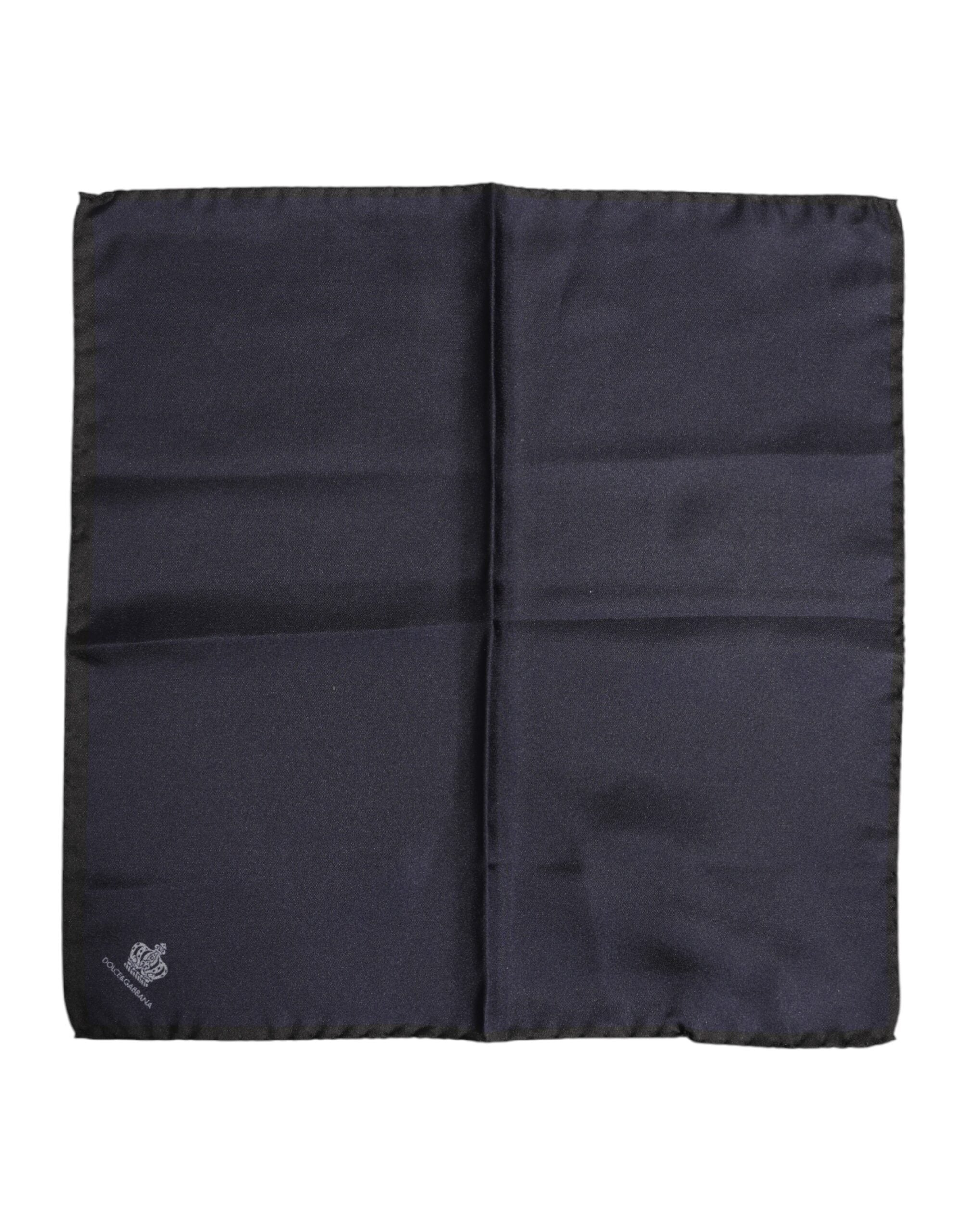 Pánský šátek DG Crown s hedvábným čtvercovým vzorem v modré barvě