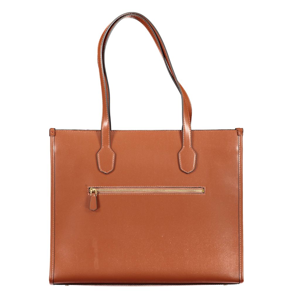 Hnědá polyethylenová kabelka