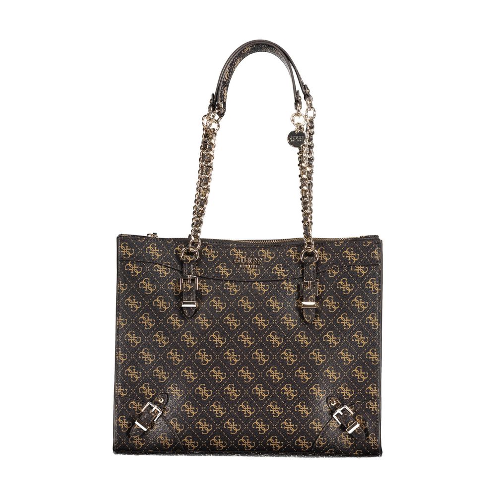 Hnědá polyethylenová kabelka