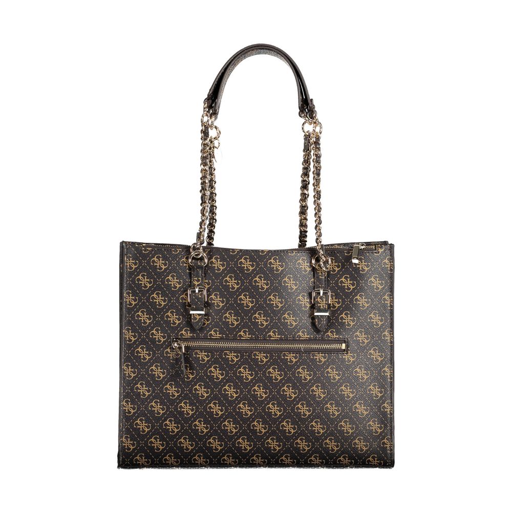 Hnědá polyethylenová kabelka