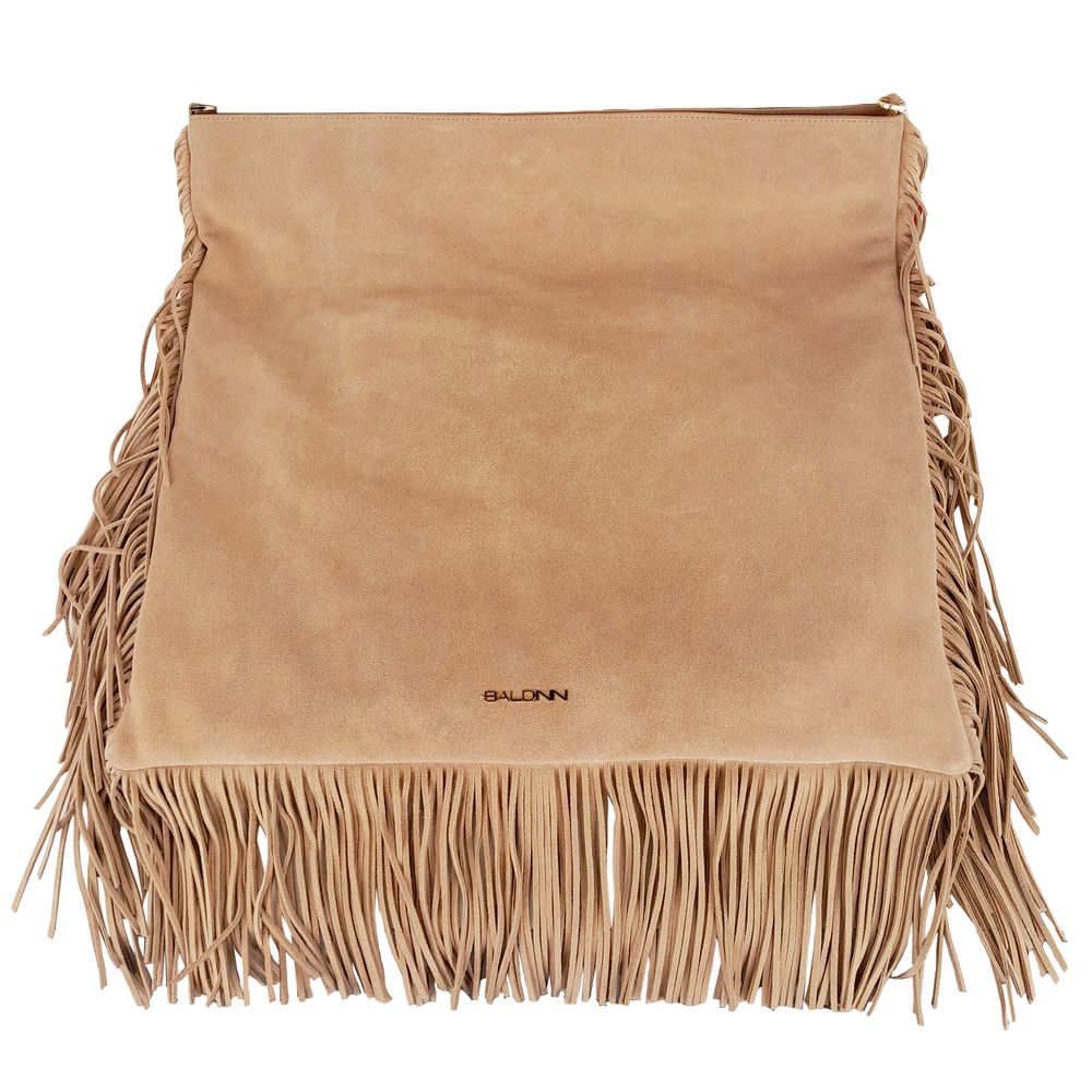 Béžová telecí kožená crossbody kabelka