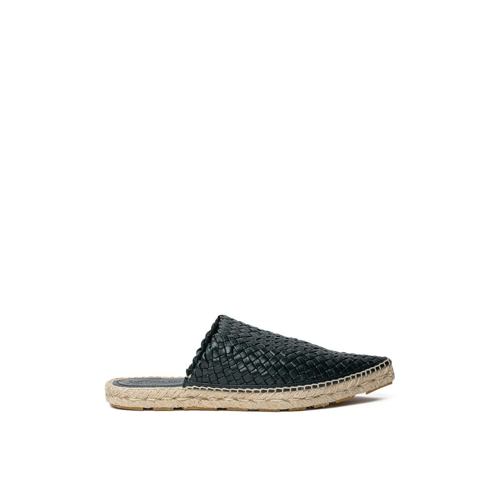 Zelené kožené espadrilky