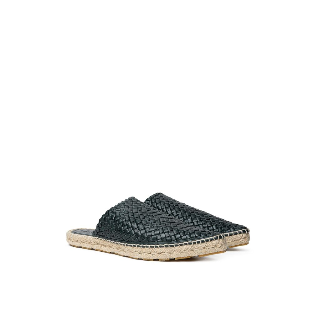 Zelené kožené espadrilky