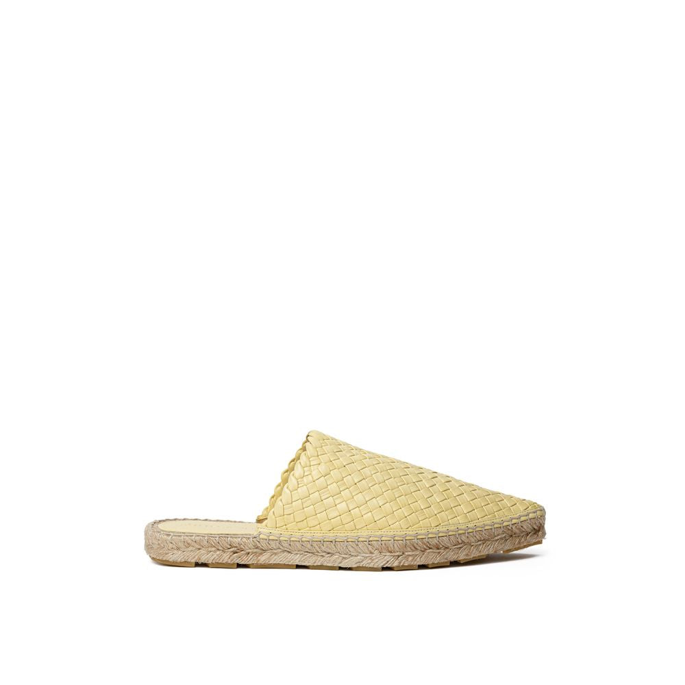 Žluté kožené espadrilky