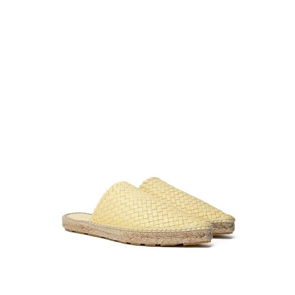 Žluté kožené espadrilky