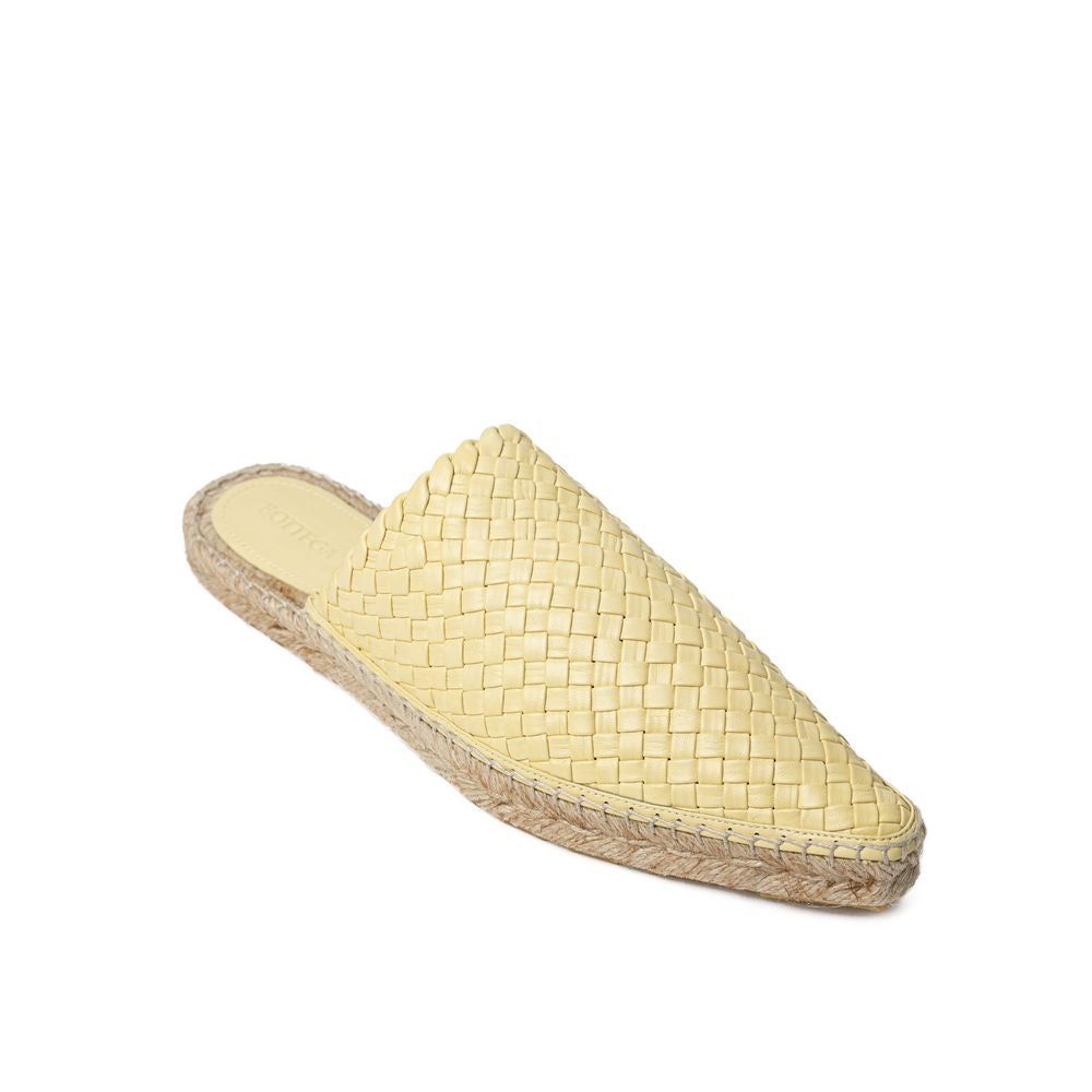 Žluté kožené espadrilky