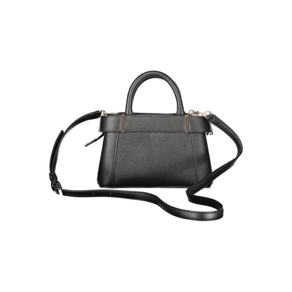 Black Polyethylene Women Handbag