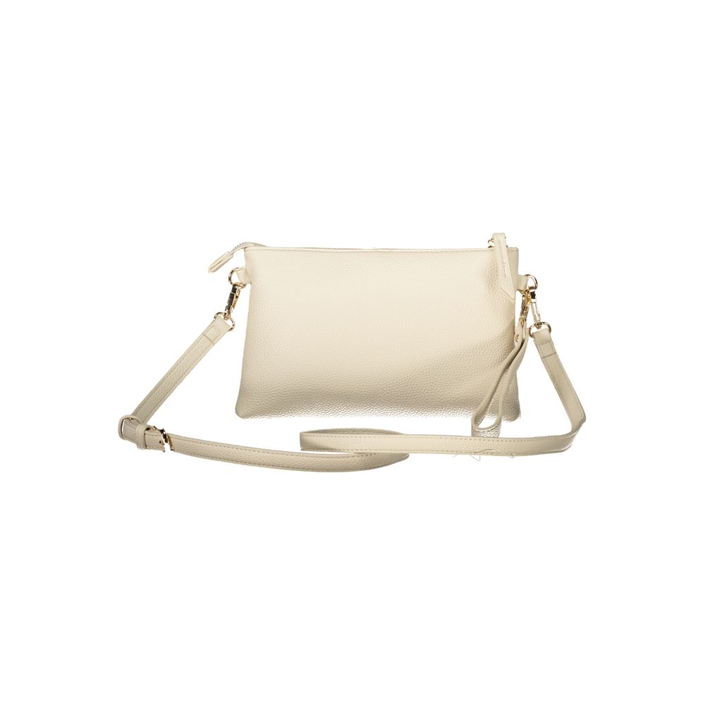 Beige Polyethylene Women Handbag