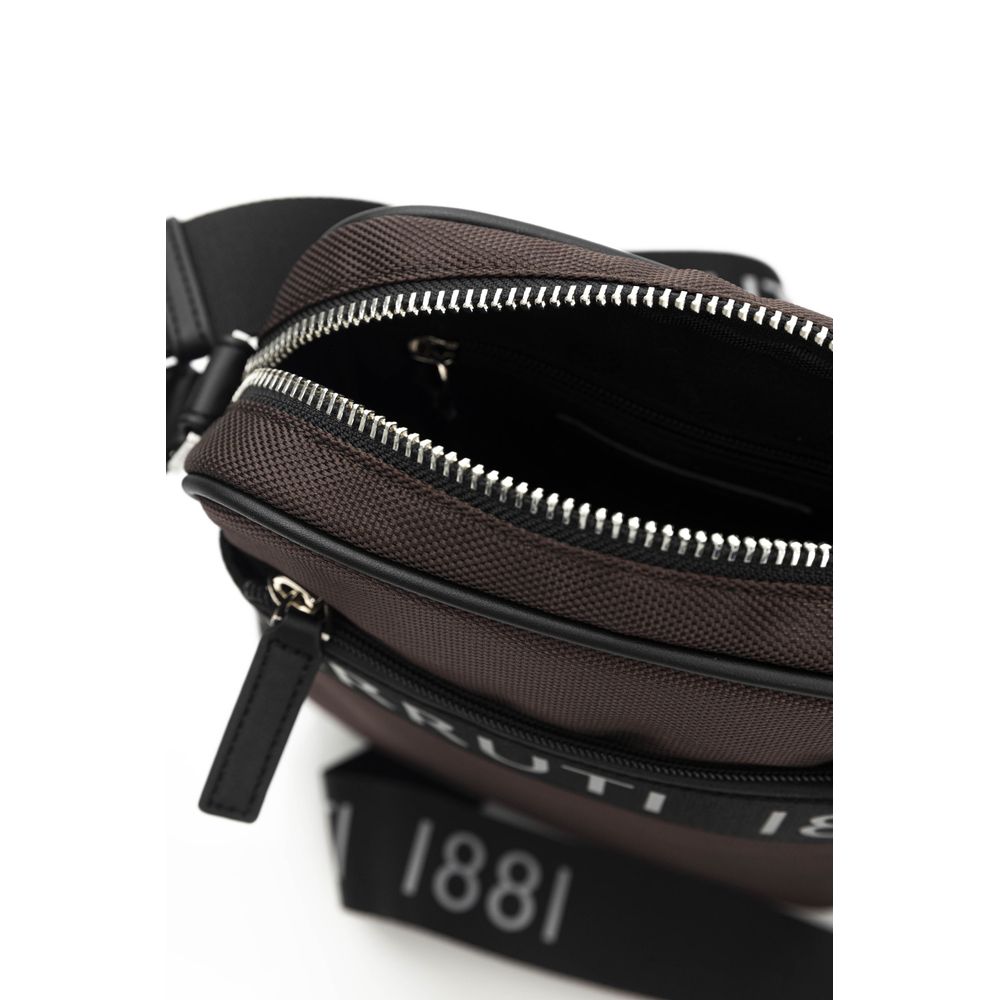 Hnědá kožená dámská crossbody kabelka