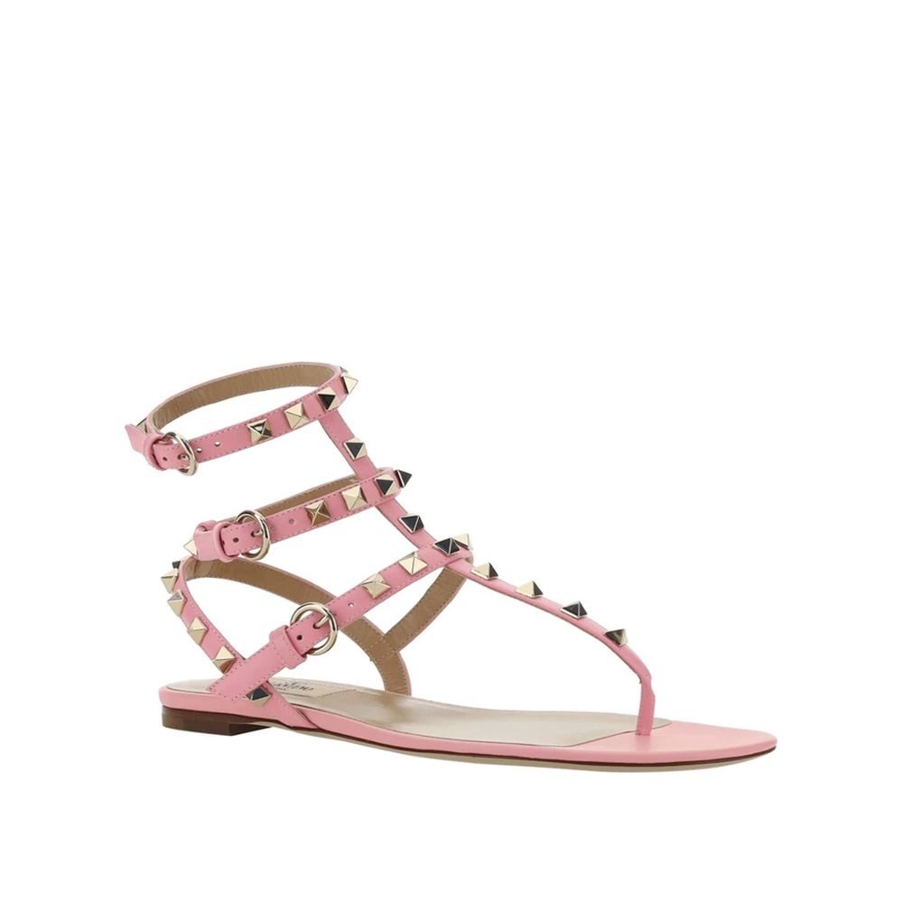 Multicolor Calfskin Strap-On Sandals