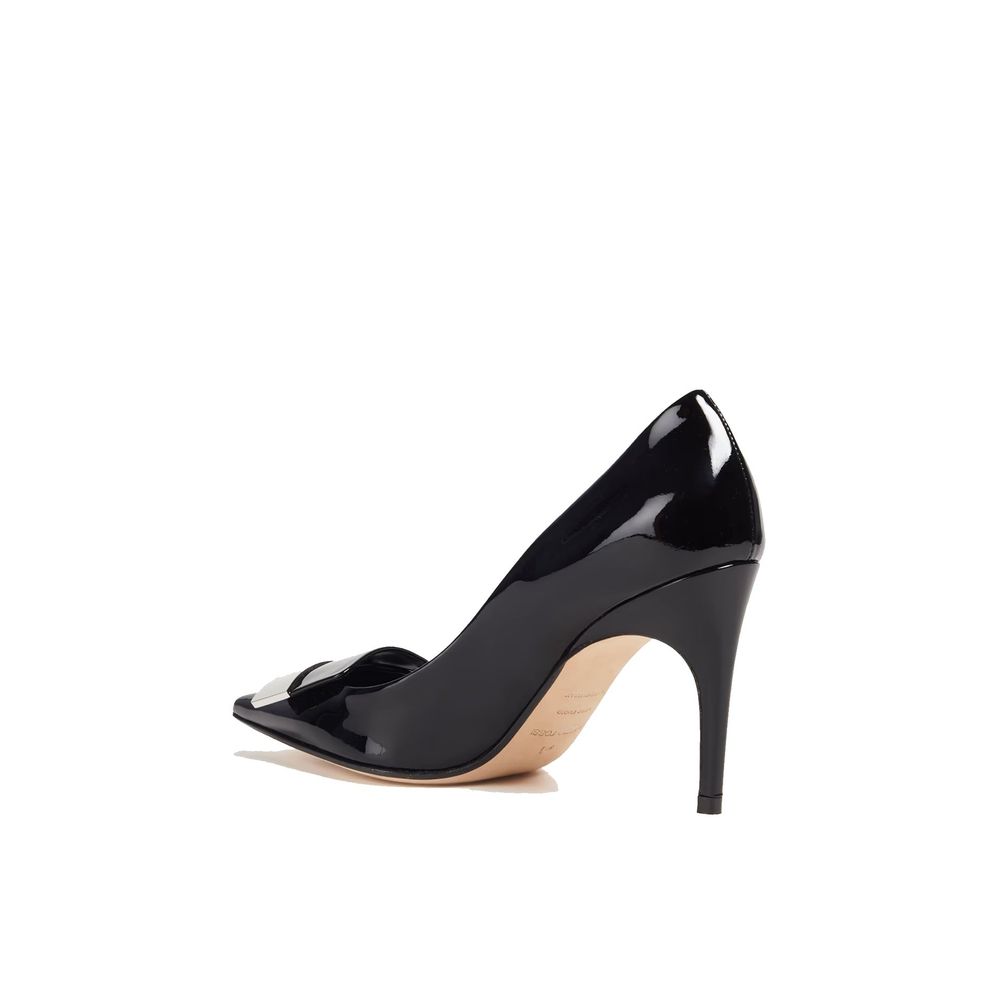 Black Calfskin High Heel Pumps