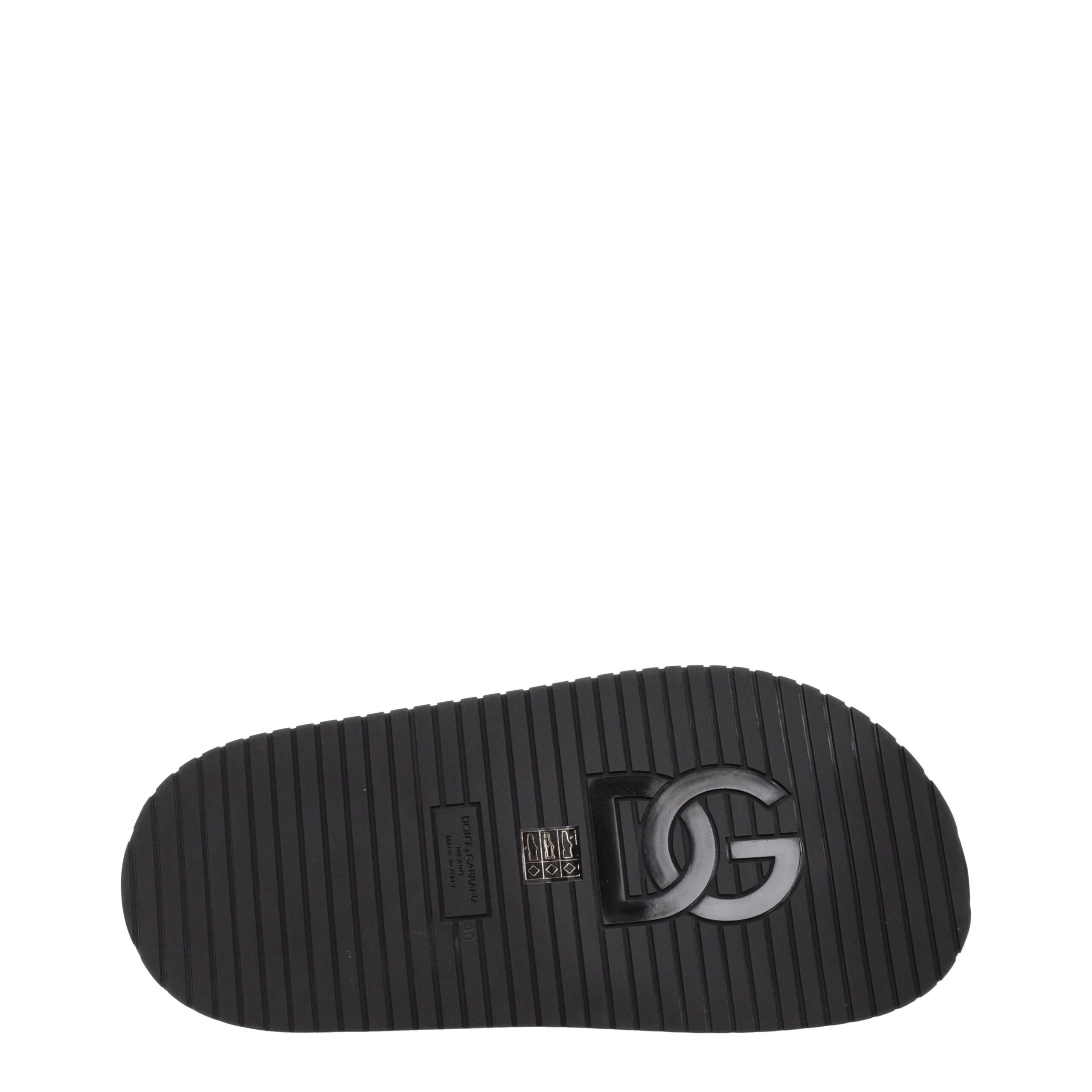 Black Leather Slippers
