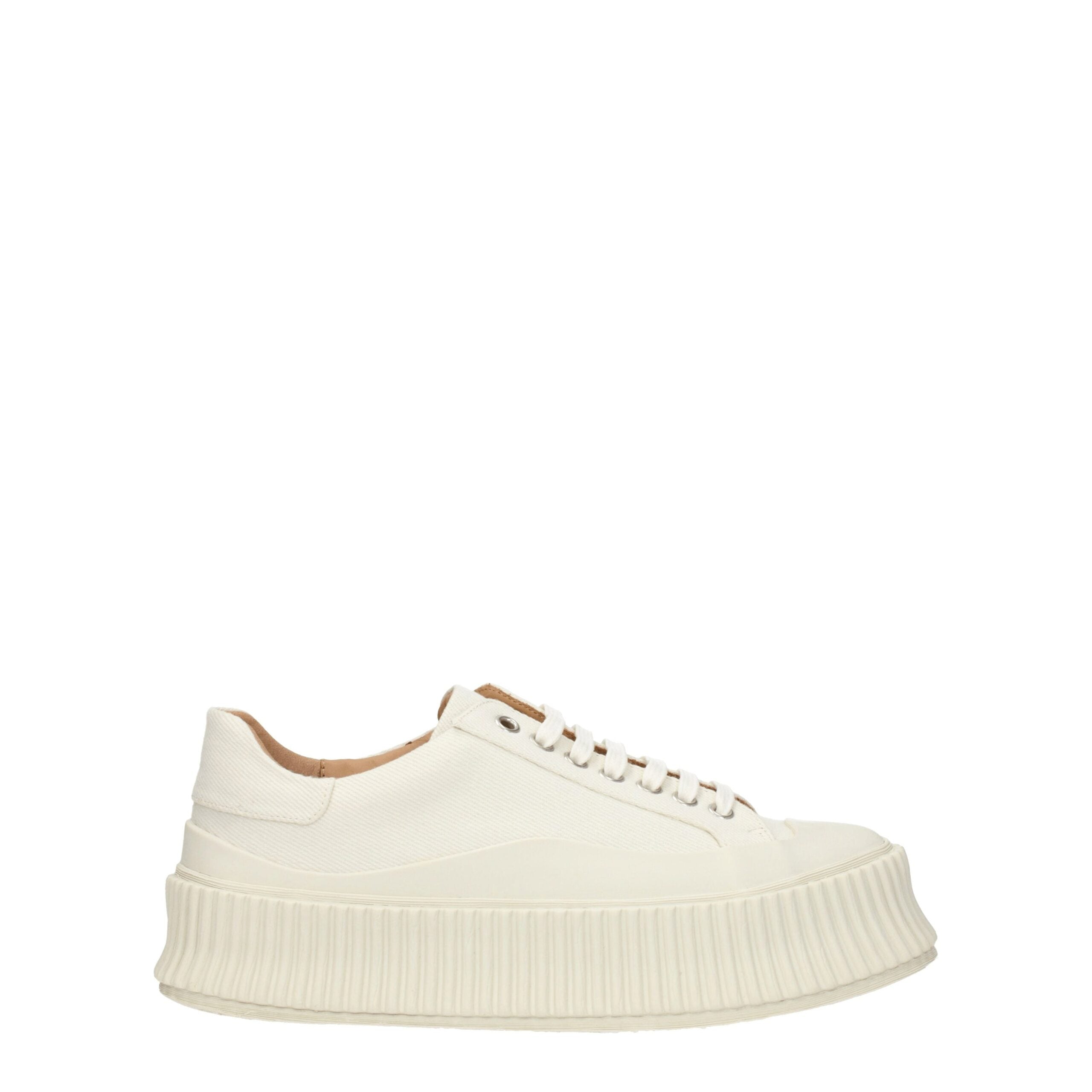 Blue Fabric Platform Sneakers