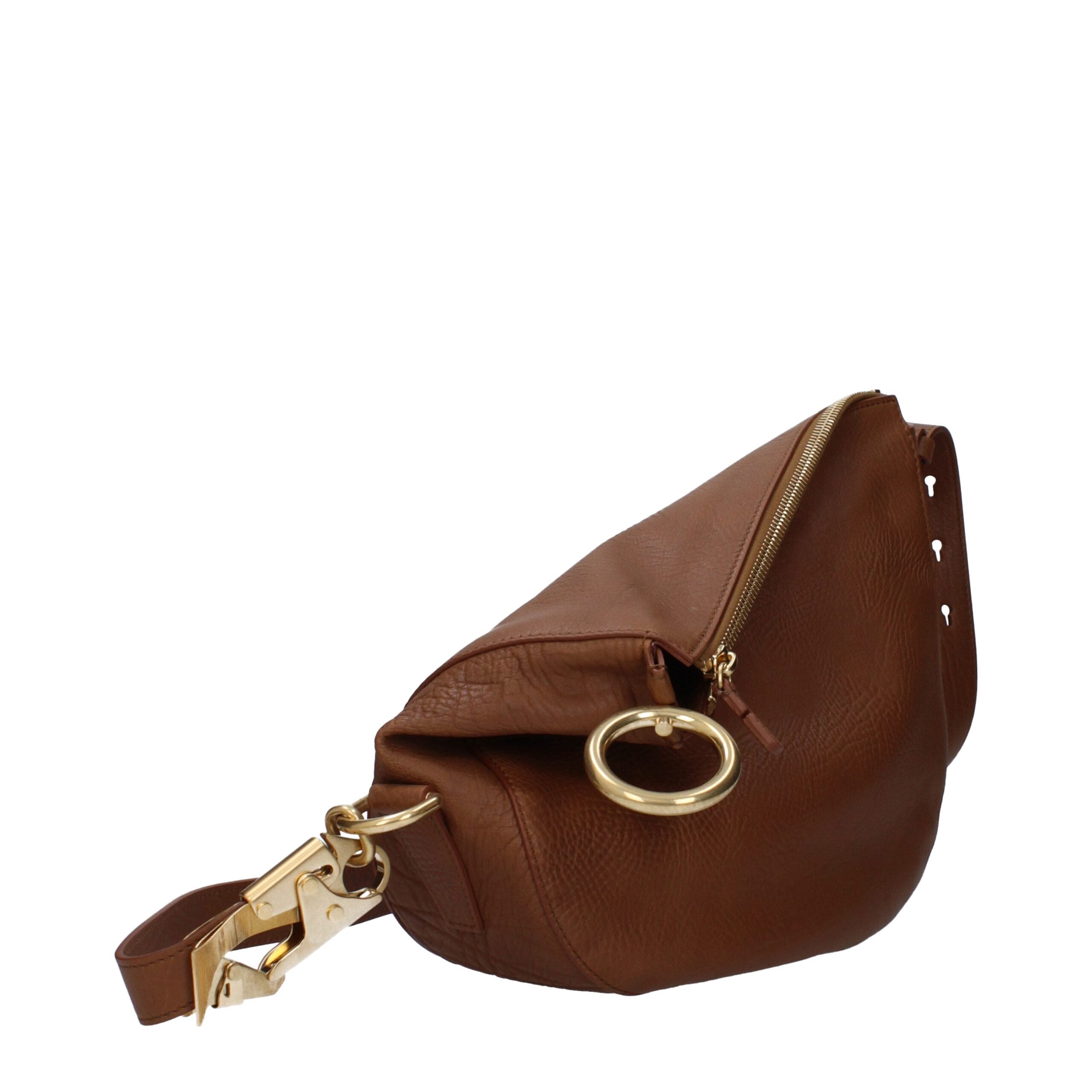 Hnědé kožené crossbody kabelky