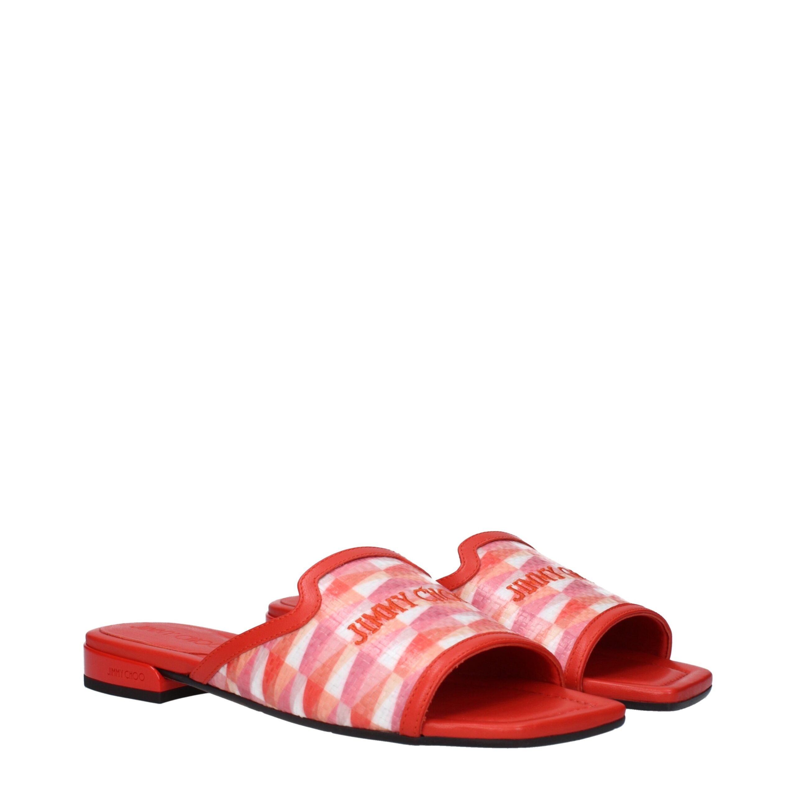 Orange Fabric Slippers