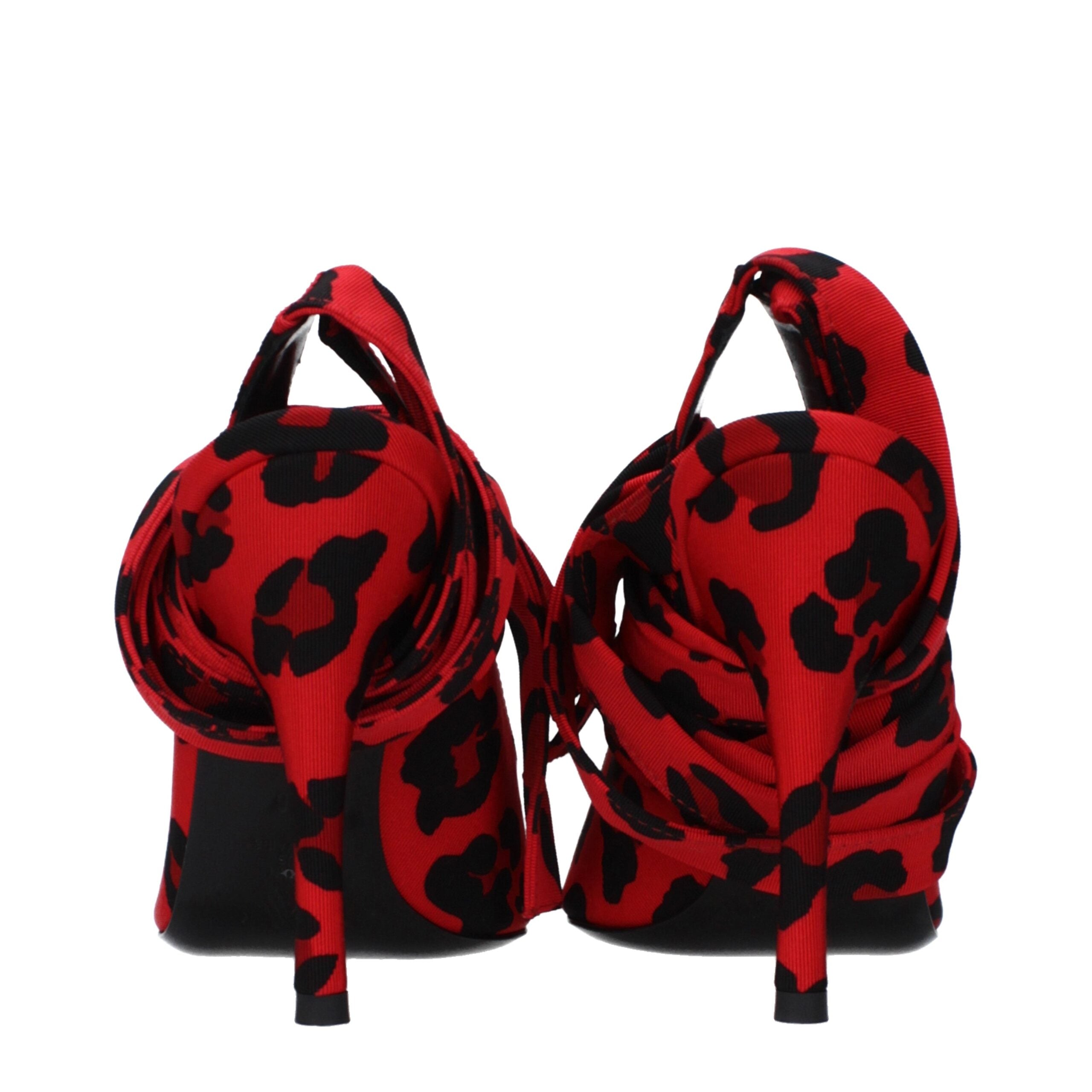 Red Fabric Pumps