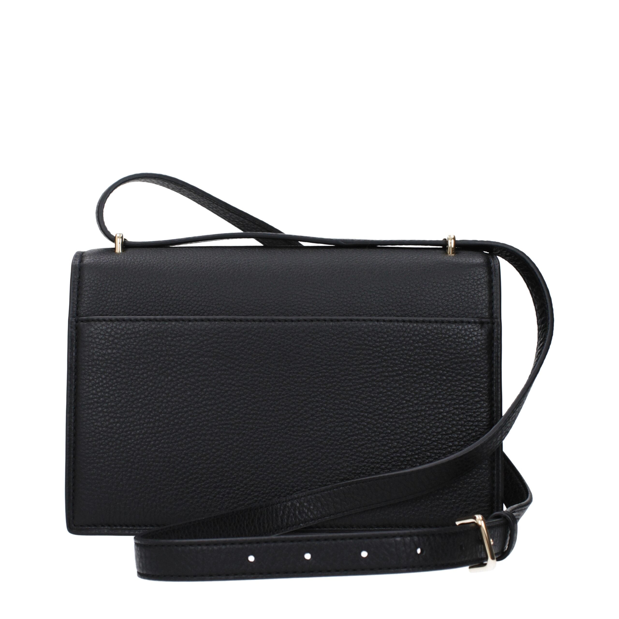 Černé kožené crossbody kabelky