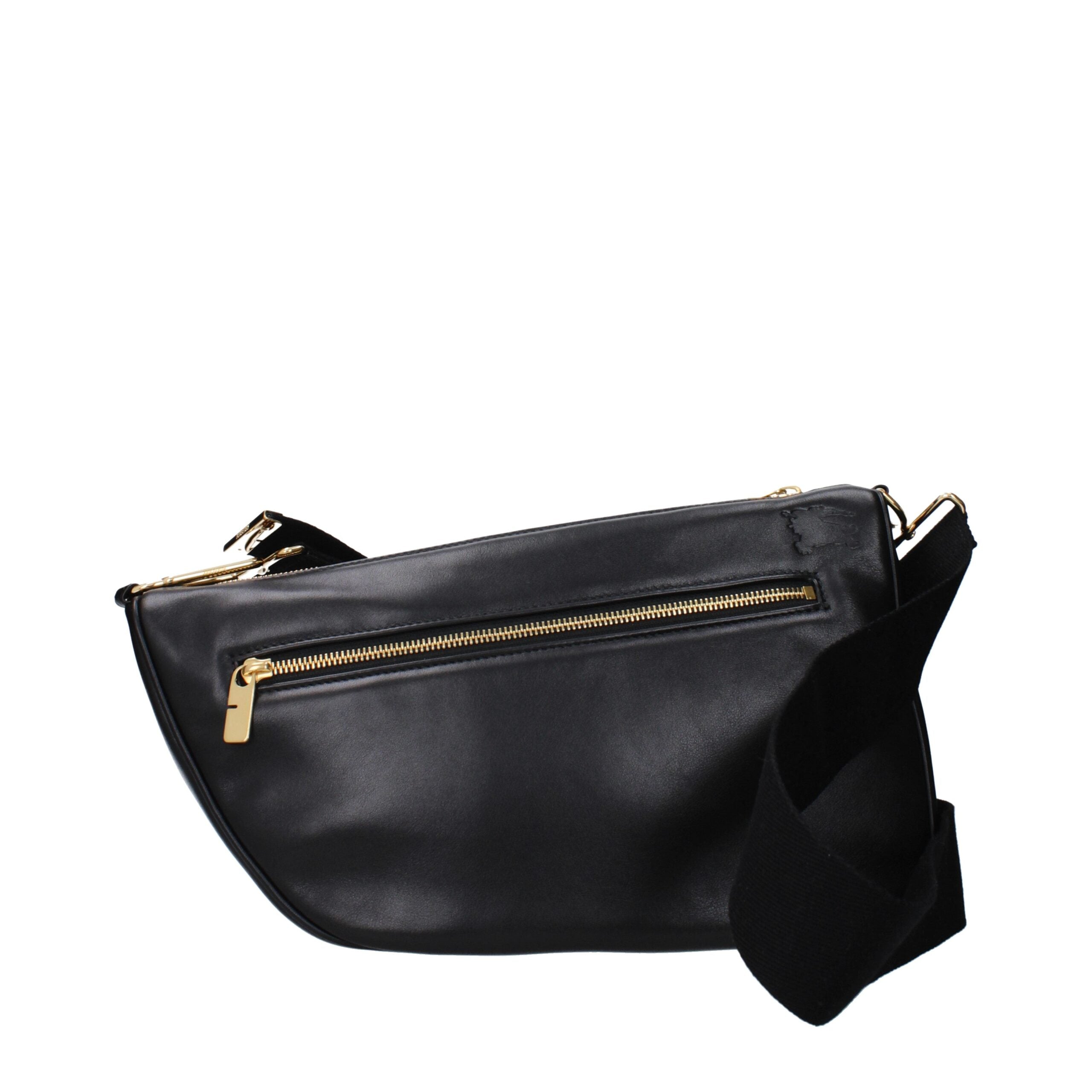 Černé kožené crossbody kabelky