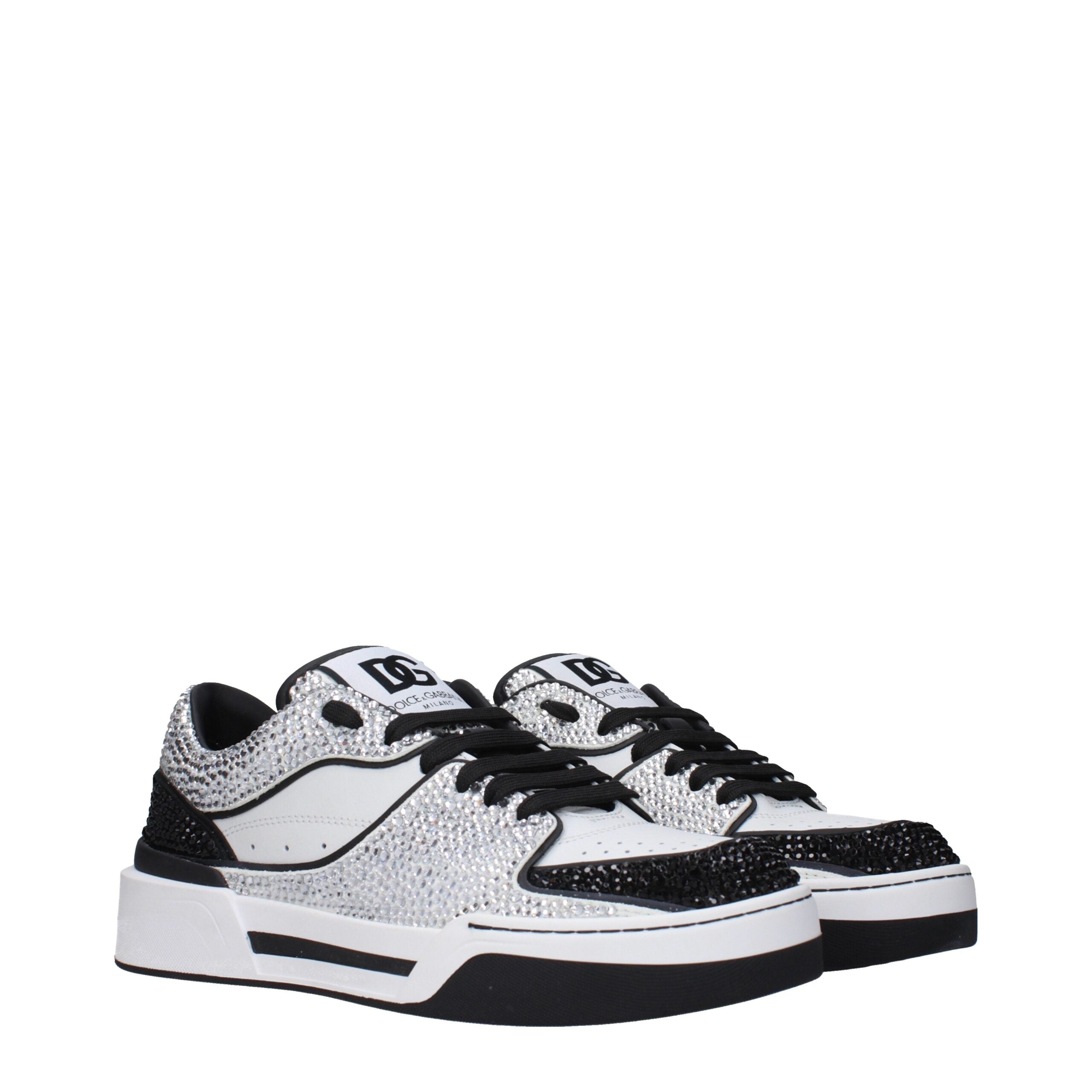 Blue Leather Low Top Sneakers