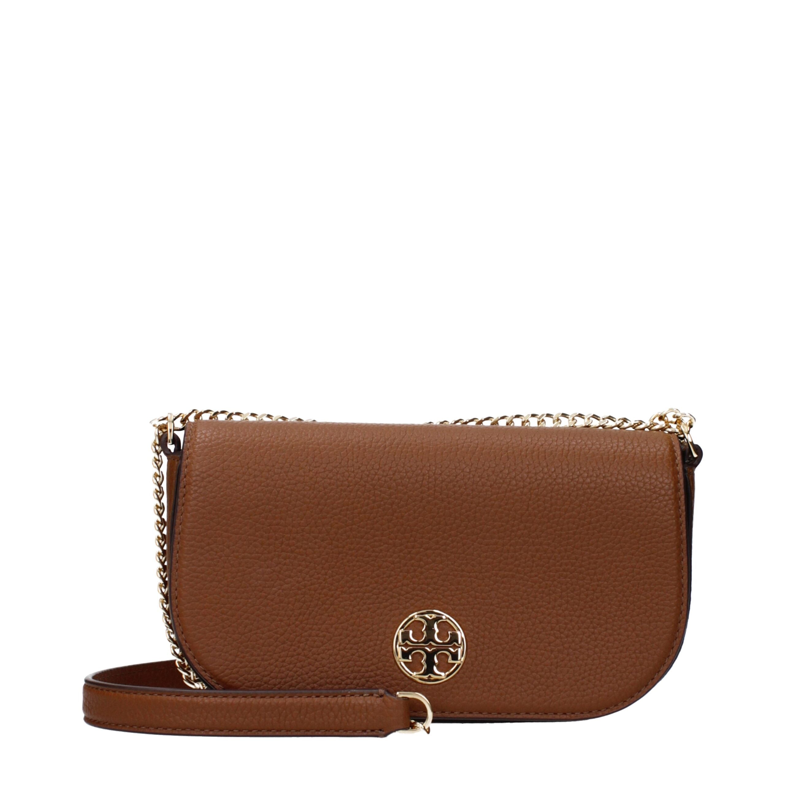 Hnědé kožené crossbody kabelky