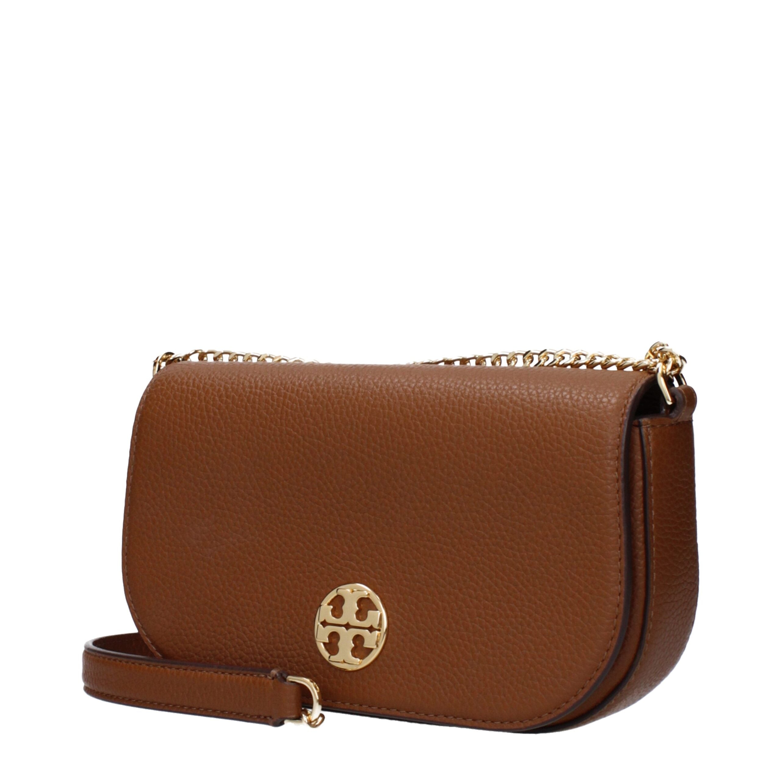 Hnědé kožené crossbody kabelky