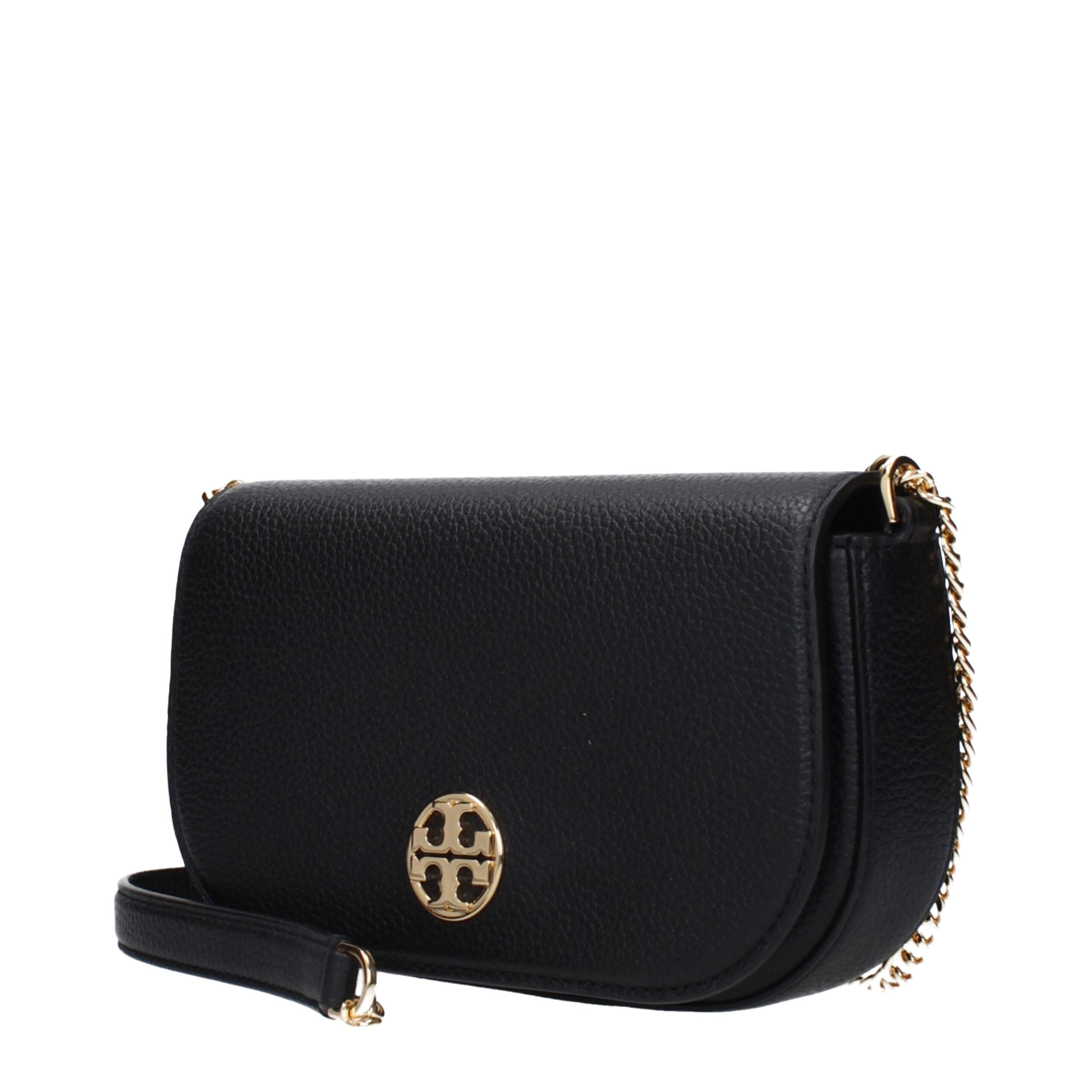 Černé kožené crossbody kabelky
