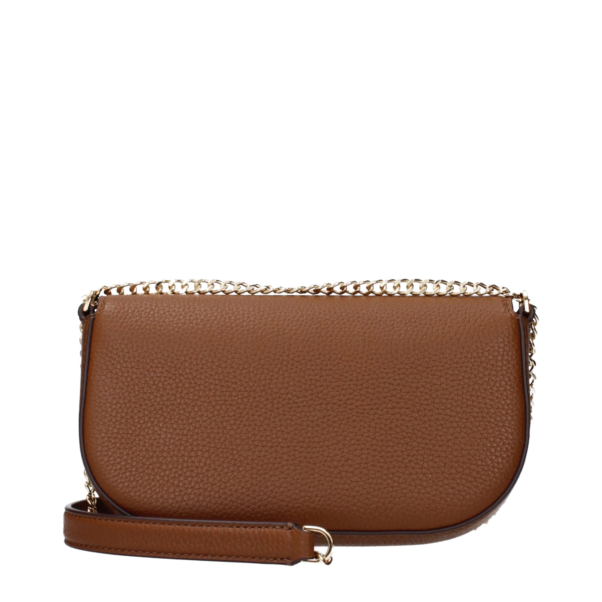 Hnědé kožené crossbody kabelky