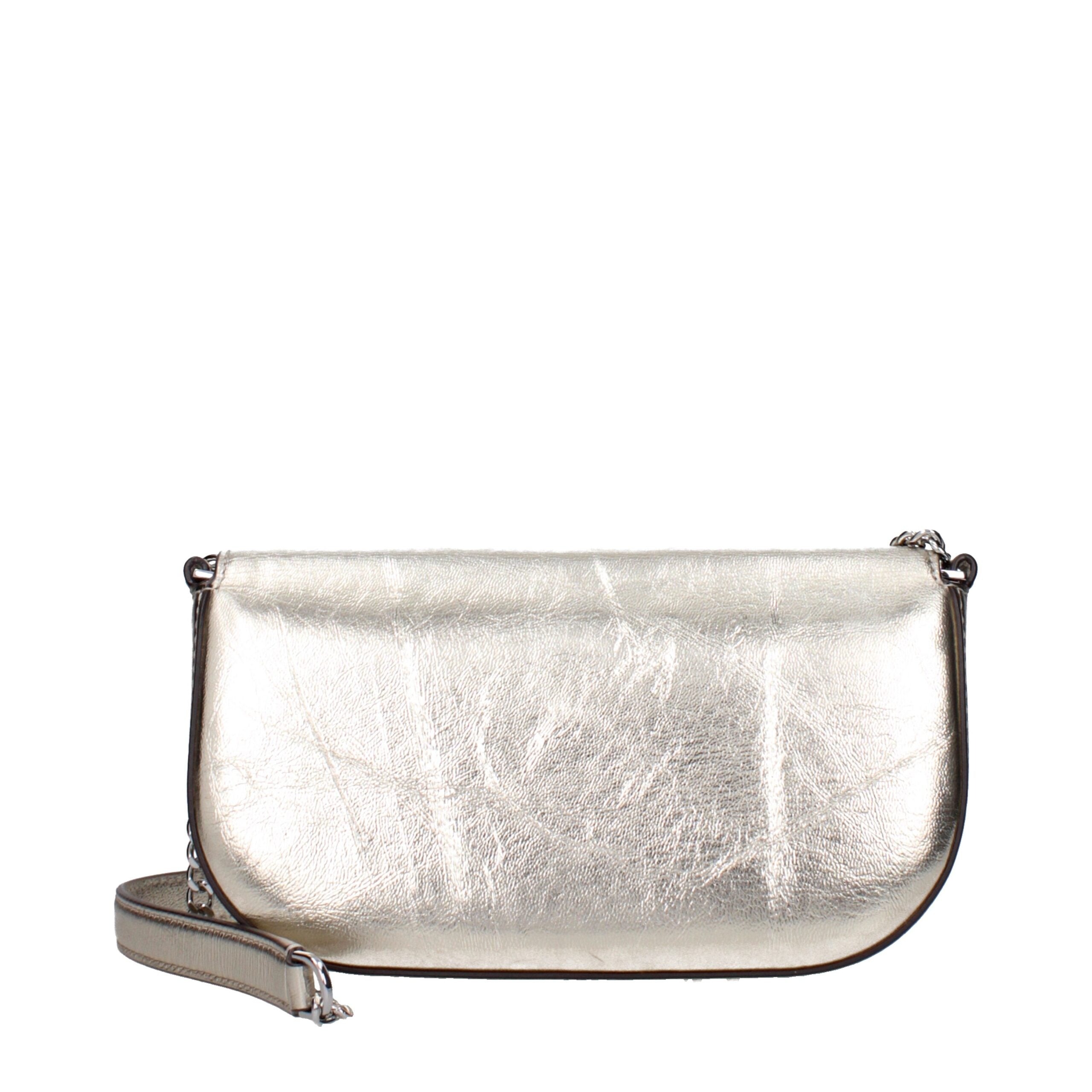 Zlaté kožené crossbody kabelky