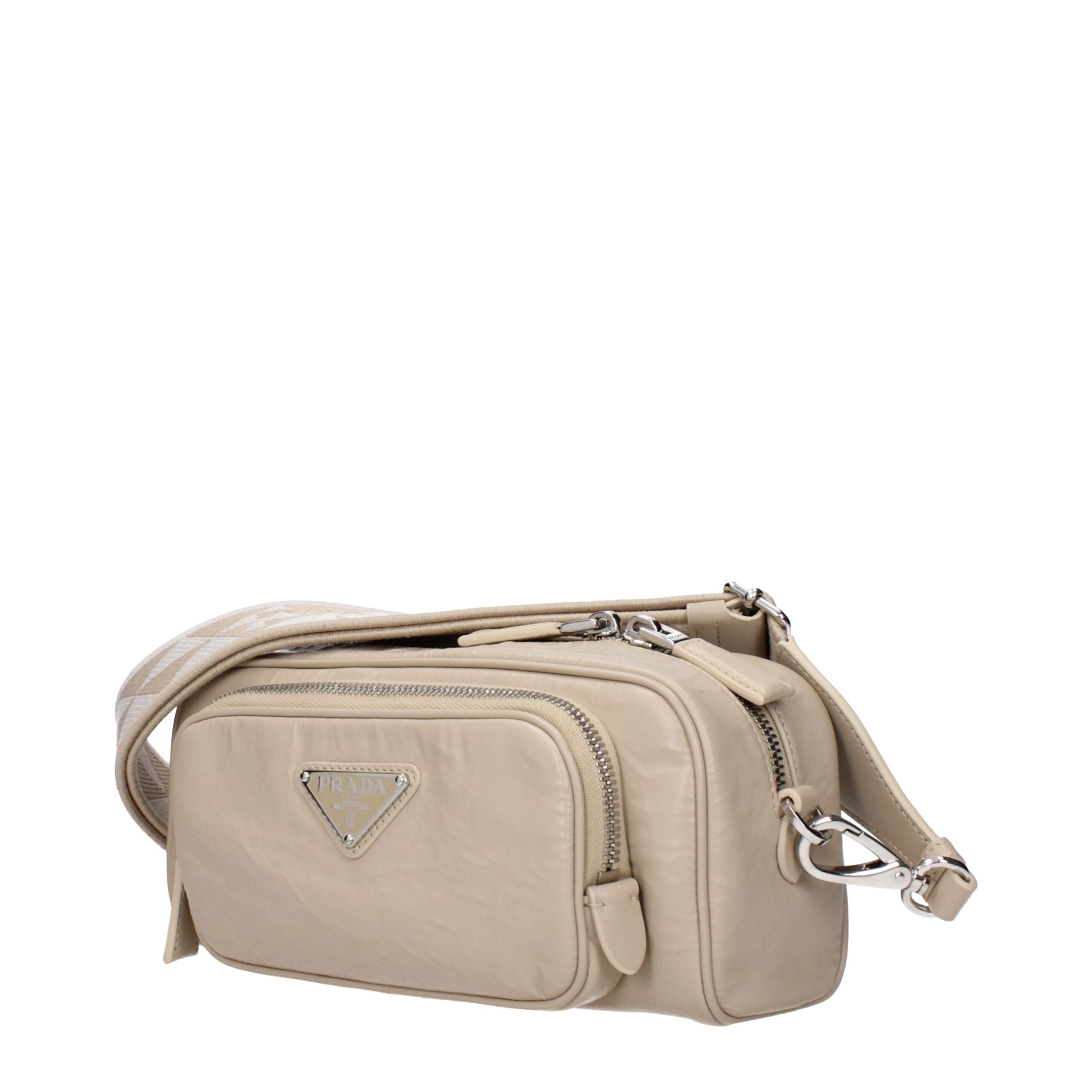 Béžové kožené crossbody kabelky