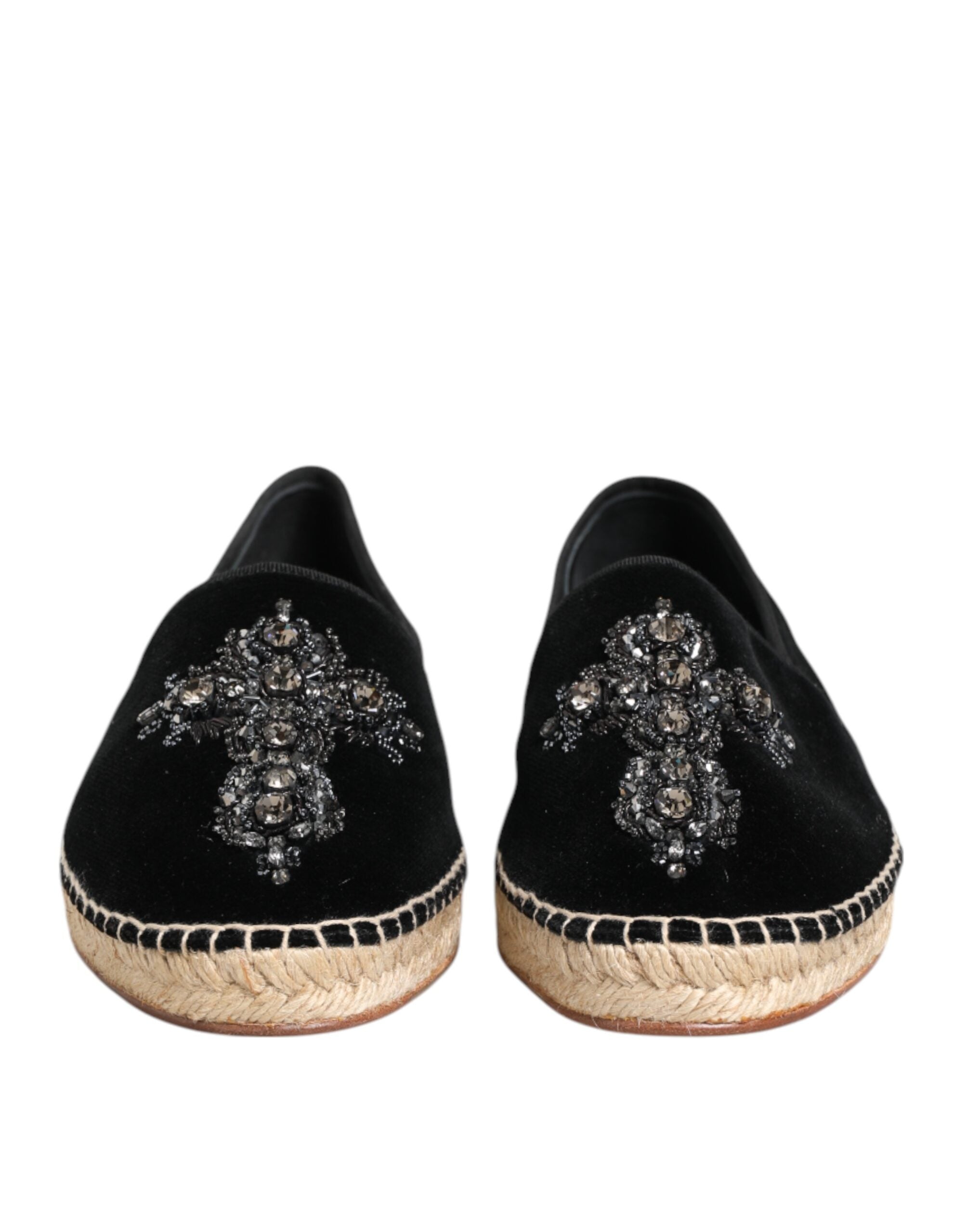 Černé espadrilky s krystaly Cross