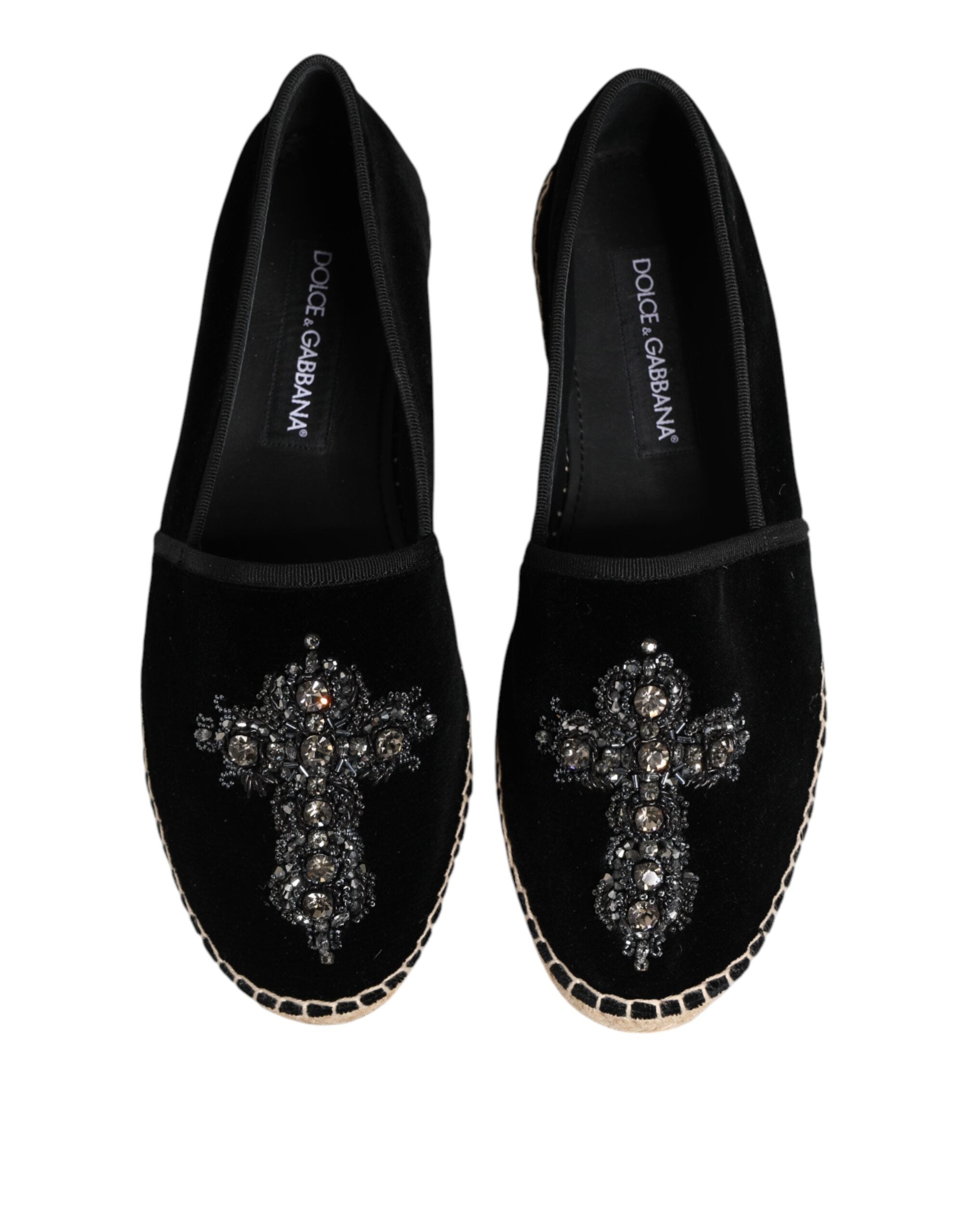 Černé espadrilky s krystaly Cross