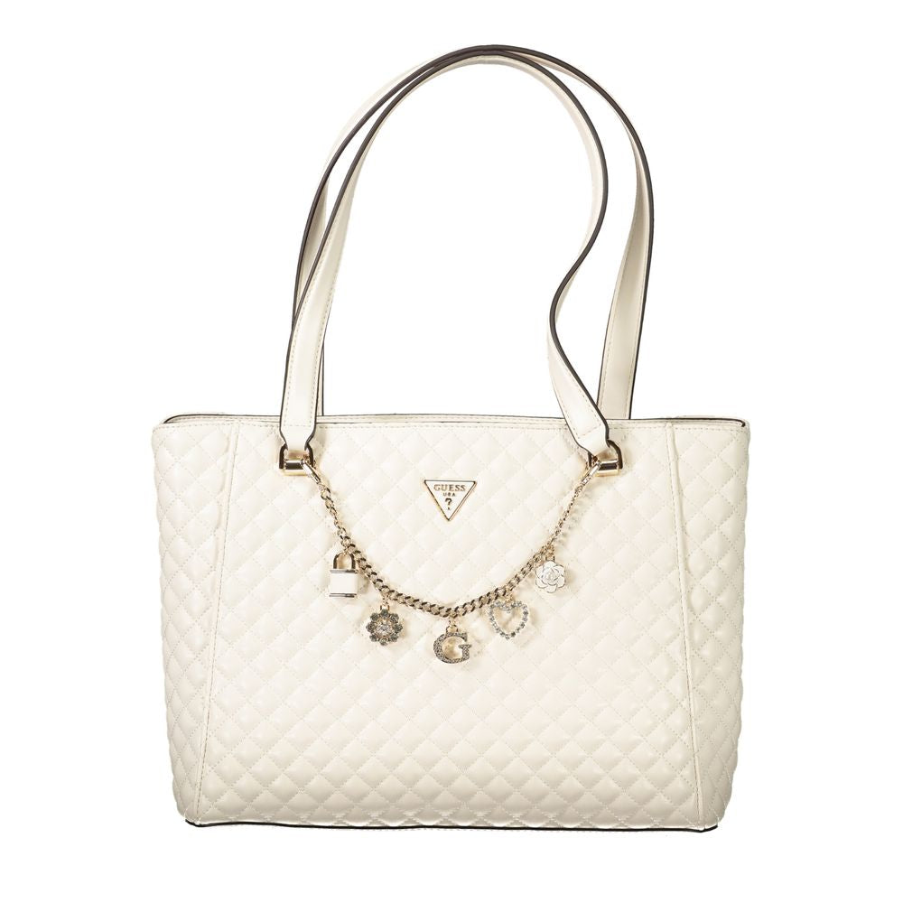 White Polyethylene Women Handbag