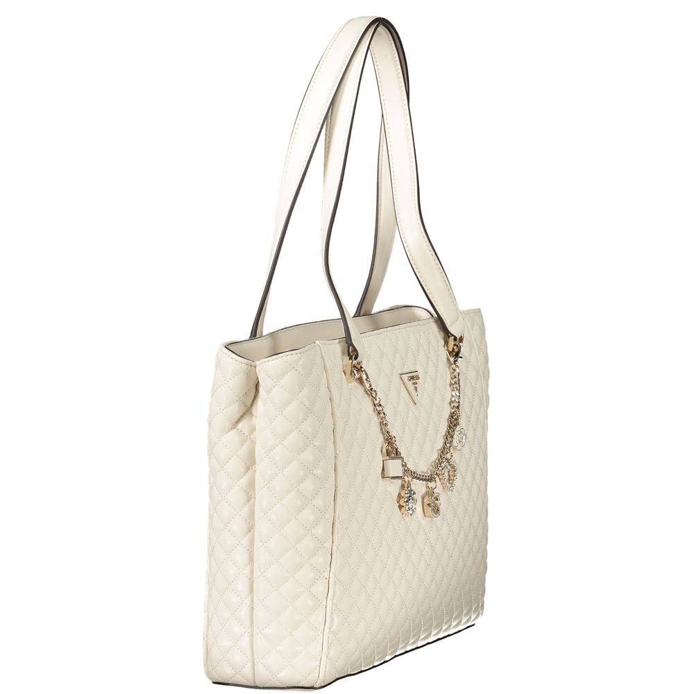 White Polyethylene Women Handbag