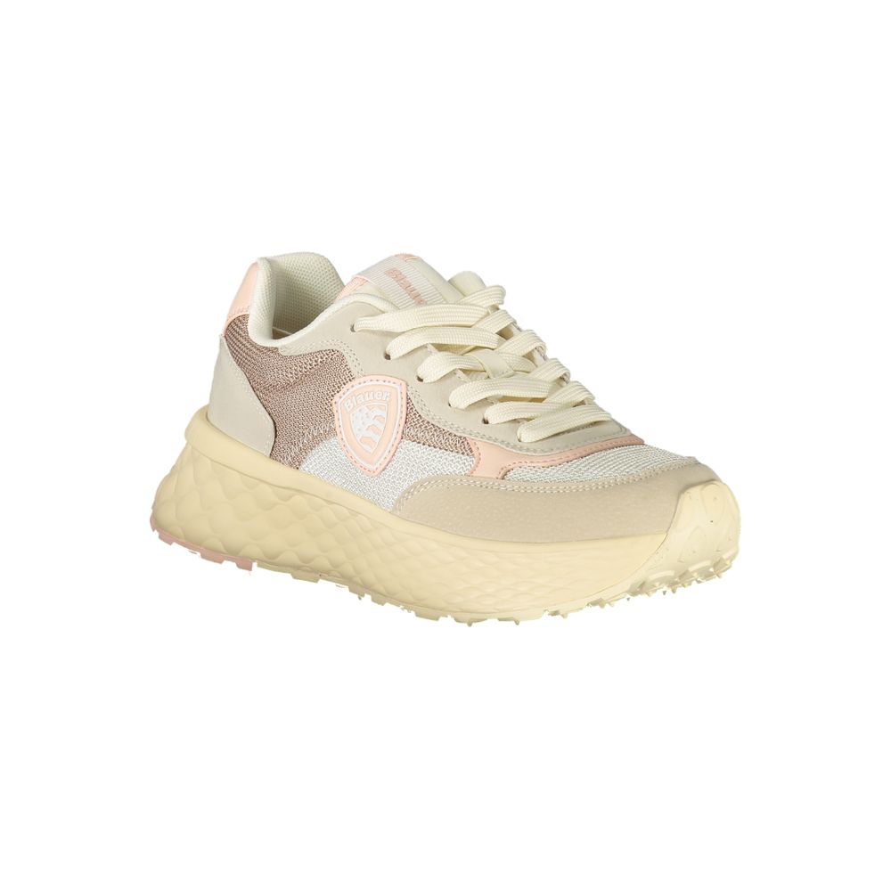 Beige Polyester Women Sneaker