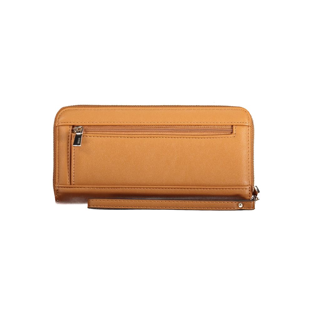 Brown Polyethylene Women Wallet