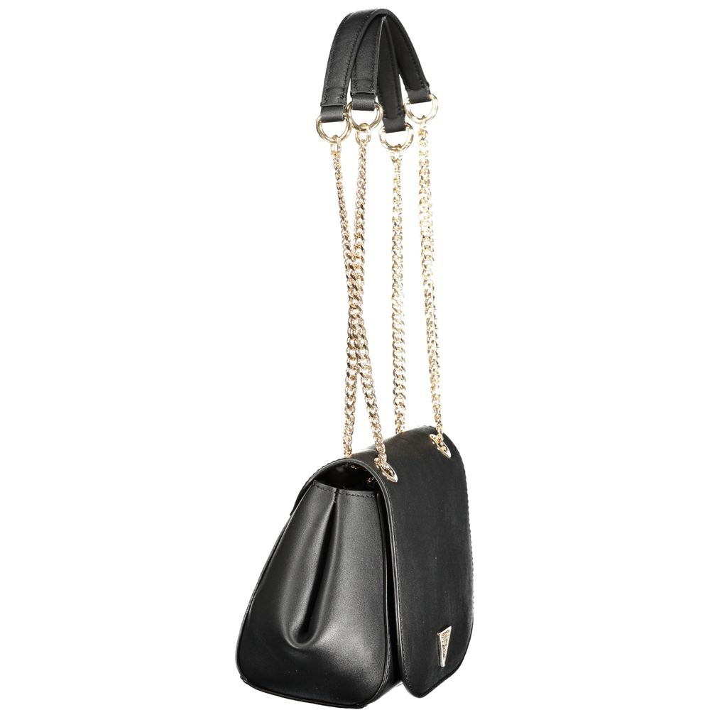 Black Polyethylene Women Handbag