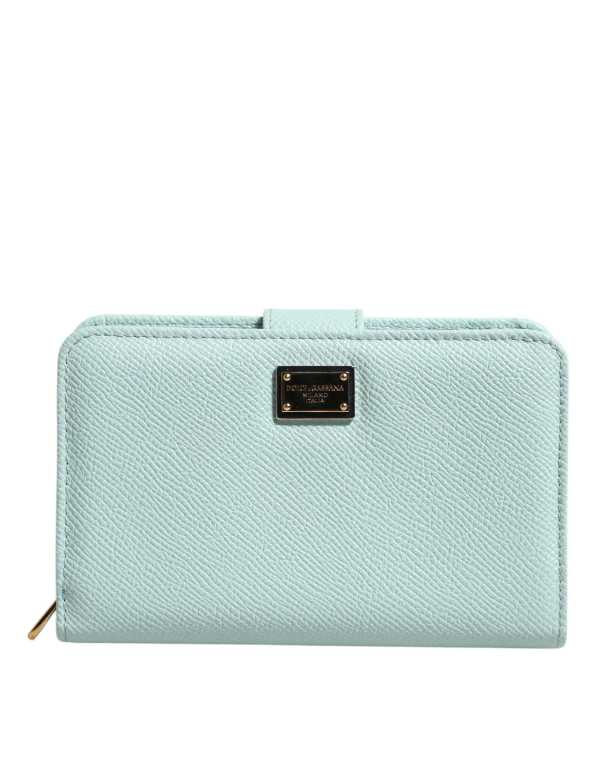 Mátově zelená kožená peněženka Bifold Continental Clutch