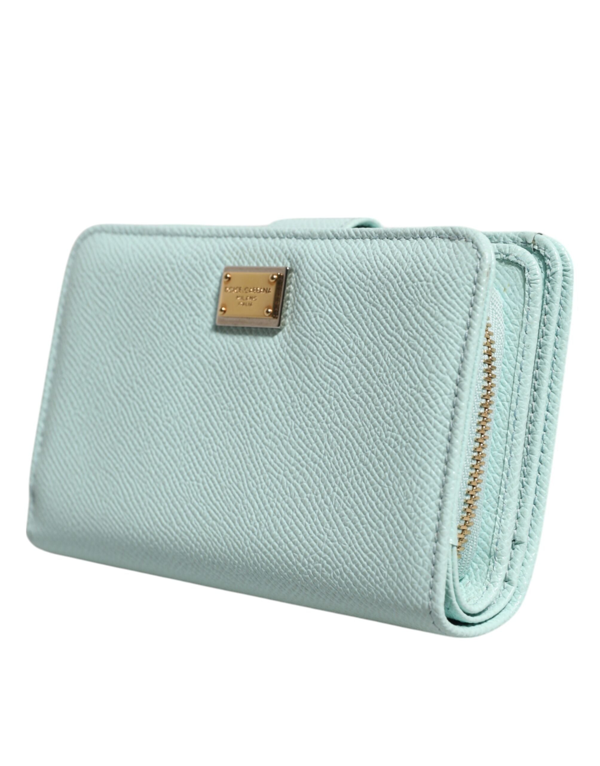Mátově zelená kožená peněženka Bifold Continental Clutch