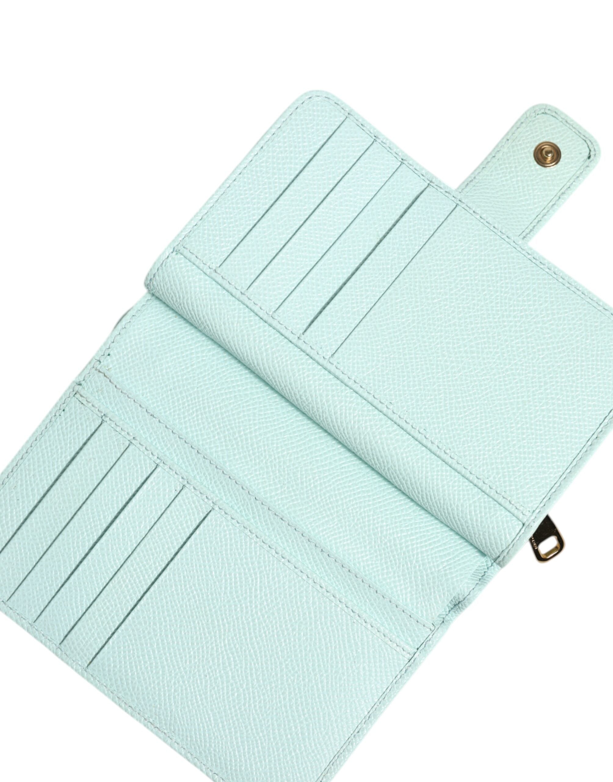 Mátově zelená kožená peněženka Bifold Continental Clutch