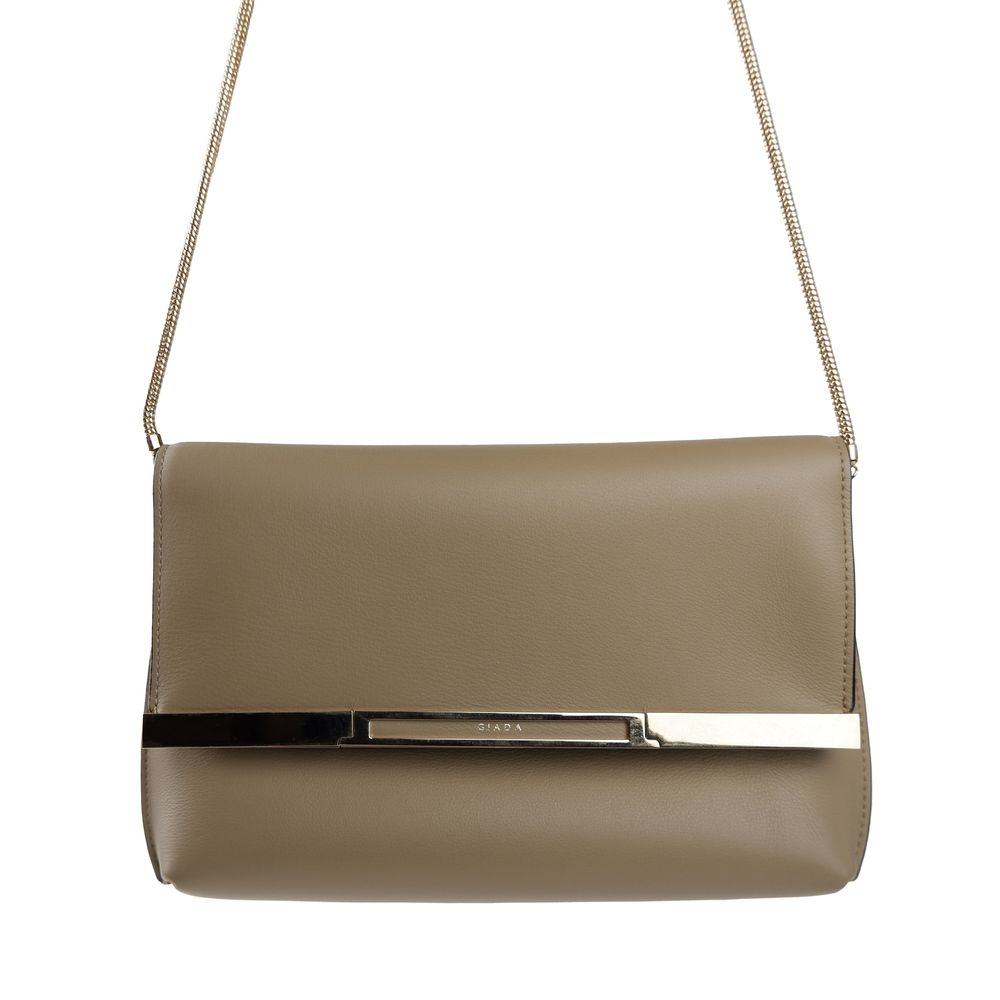Béžová kožená crossbody kabelka